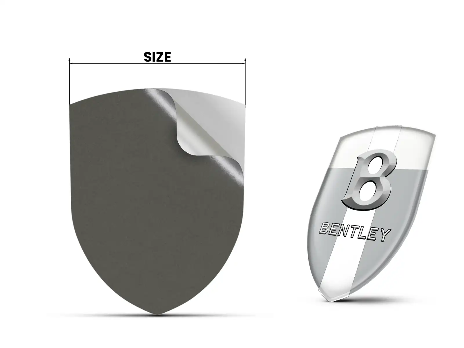 Bentley Silikonsticker S Logo Hochwertig Professionell